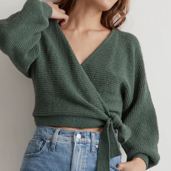 Madewell Pasha Wrap V-Neck Sweater - Picture 1 of 7